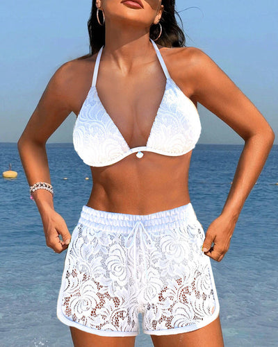 Amahle® | Elegant Solid Lace Bikini Set