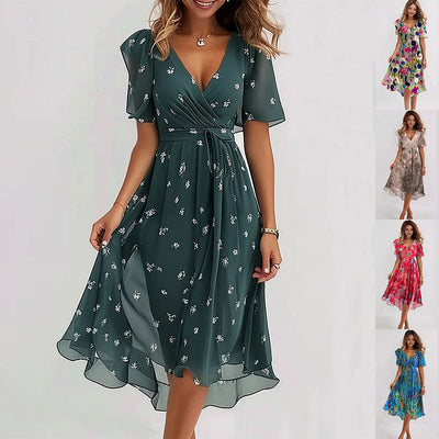 Nallely | Stylish Floral Wrap Dress