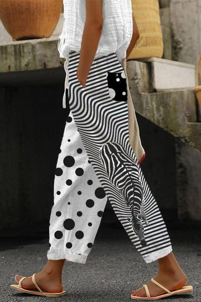 Noir – Optical Art Pants