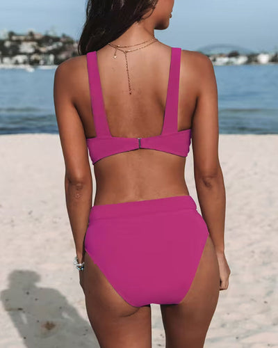 Hilde - Solid High Waist Swimsuit