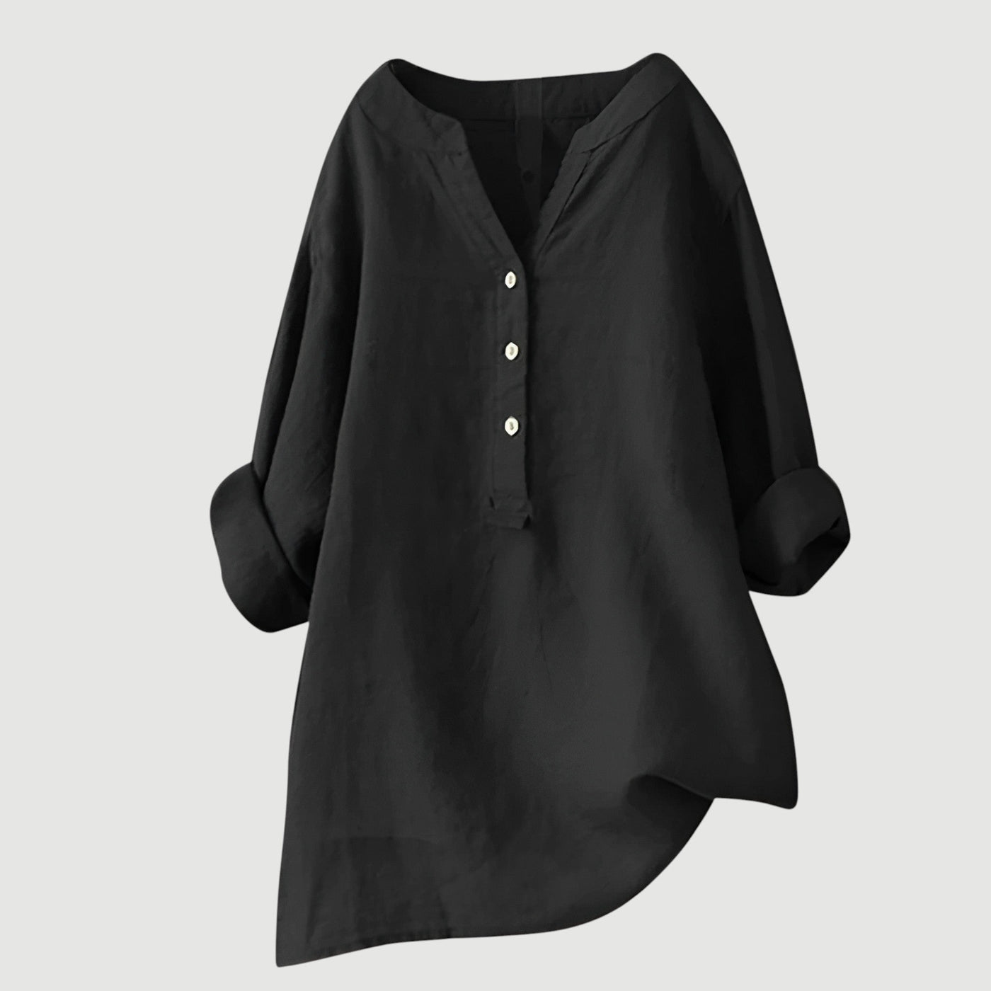 Macey Button-Front Linen Shirt