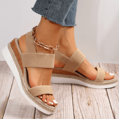 Melyora | Stretch Strap Platform Sandals™